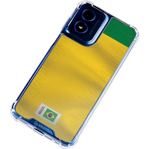 Brazil Soccer Flag Moto G 5G (2024) Clear Case